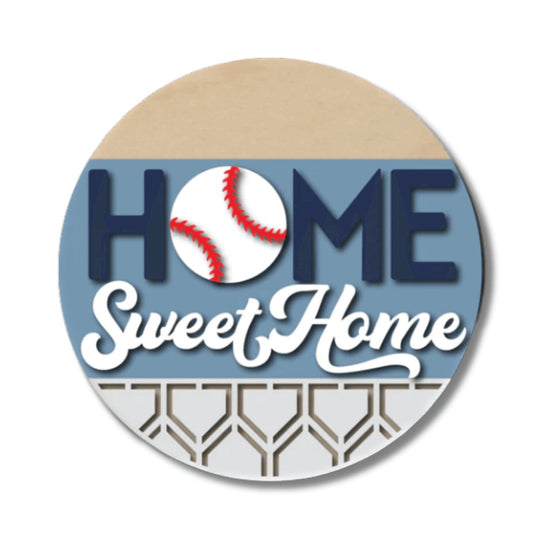 Baseball Home Sweet Home DIY Door Hanger Kit - KCH LASER