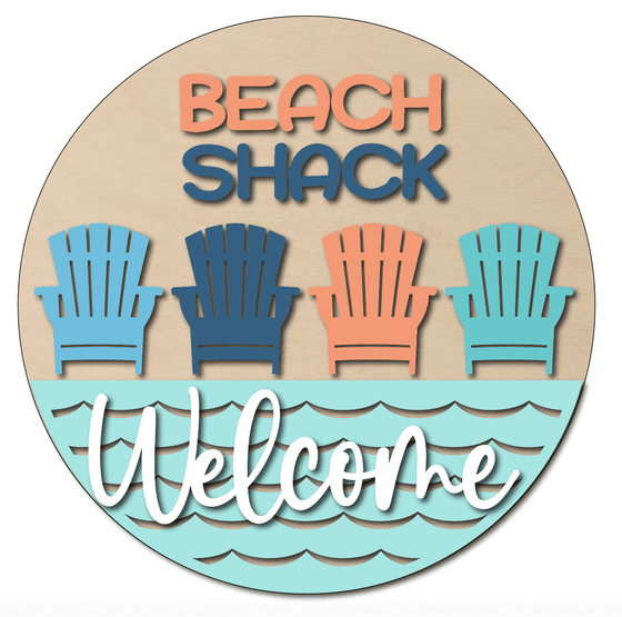 Beach Shack Welcome DIY Door Hanger Kit - KCH LASER