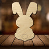 Bunny with Tail Wood Cutout - KCH LASER