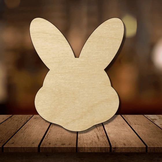 Easter Bunny Face Wood Cutout - KCH LASER