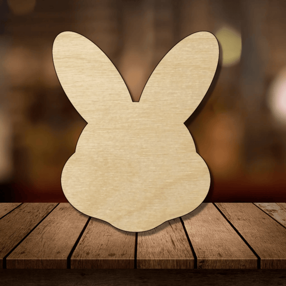 KCH LASER Easter Bunny Face Wood Cutout KCH LASER