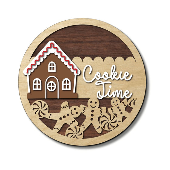 Gingerbread Cookie Time DIY Door Hanger Kit - KCH LASER