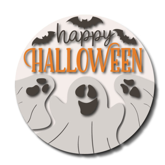 Happy Halloween Ghosts DIY Door Hanger Kit - KCH LASER