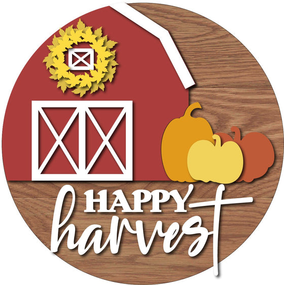 Happy Harvest Barn DIY Door Hanger Kit - KCH LASER