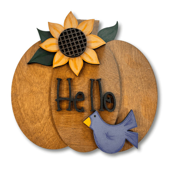 Hello Pumpkin Sunflower DIY Door Hanger Kit - KCH LASER