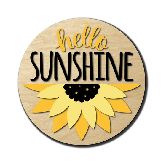 Hello Sunshine Sunflower DIY Door Hanger Kit - KCH LASER