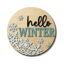  Kit de colgador de puerta DIY Hello Winter Snowflakes