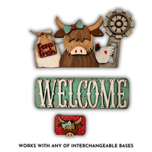  Highland Cow Welcome Interchangeable Kit - KCH LASER