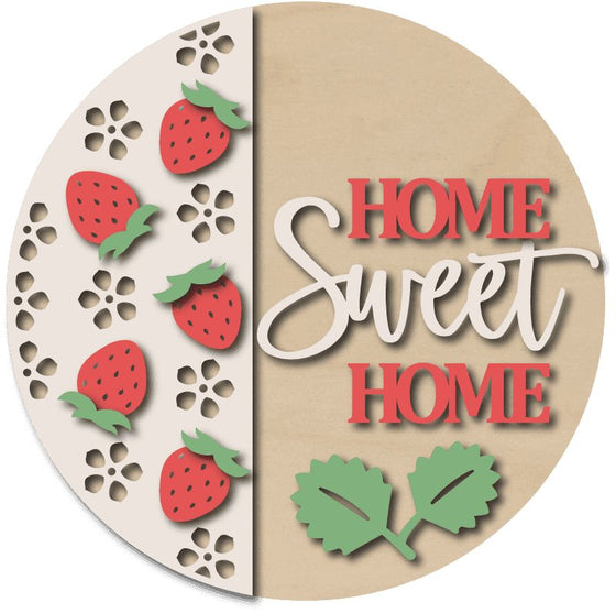 Home Sweet Home Strawberry DIY Door Hanger Kit - KCH LASER