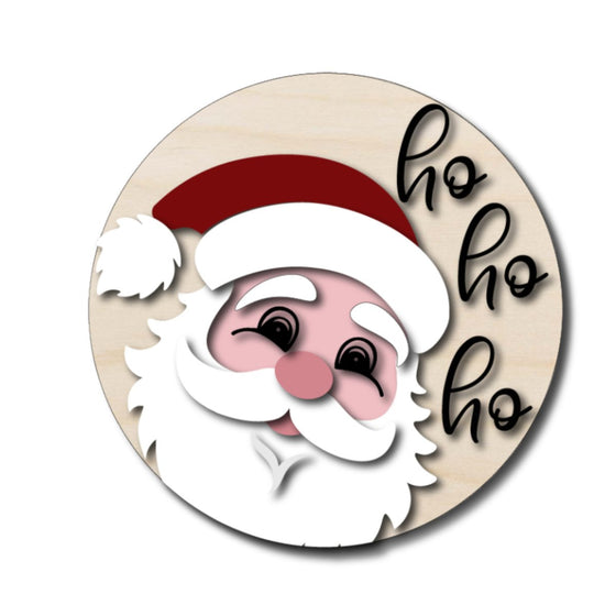 Jolly Santa Ho Ho Ho DIY Door Hanger Kit - KCH LASER