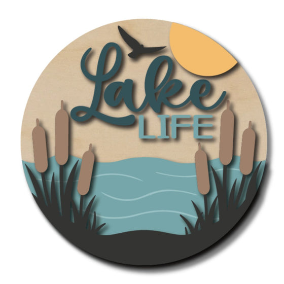 Lake Life Cattails DIY Door Hanger Kit - KCH LASER