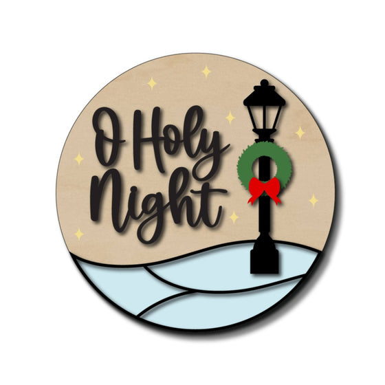 O Holy Night Lamp Post DIY Door Hanger Kit - KCH LASER