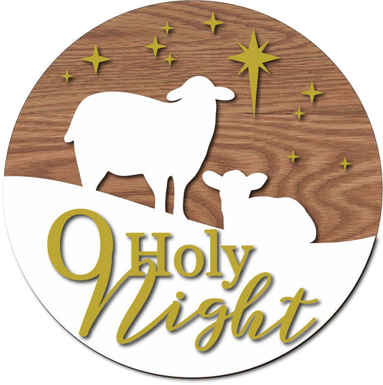 O Holy Night Sheep DIY Door Hanger Kit - KCH LASER