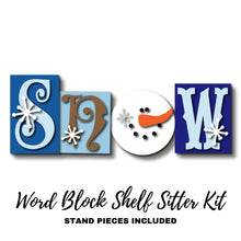  Snow Snowman Word Block DIY Shelf Sitter Kit - KCH LASER