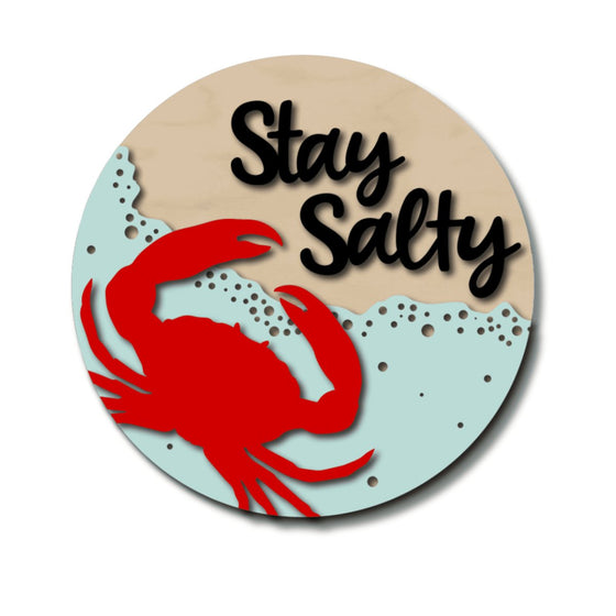 Stay Salty Crab DIY Door Hanger Kit - KCH LASER