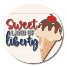  Sweet Land of Liberty Ice Cream Cone DIY Door Hanger Kit - KCH LASER