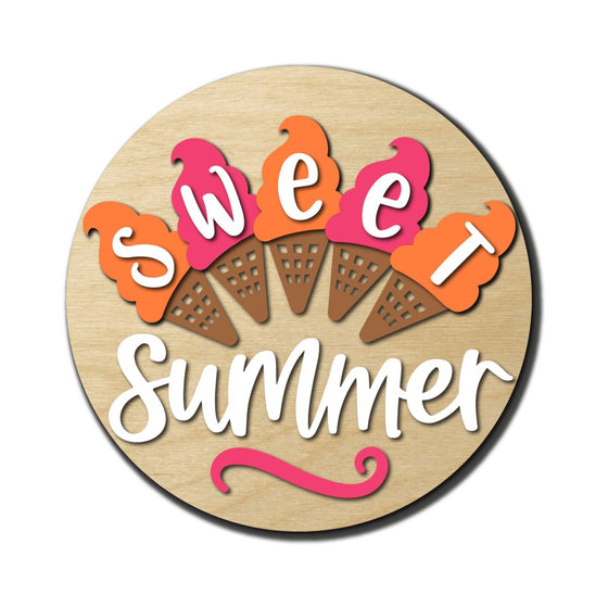 Sweet Summer Ice Cream DIY Door Hanger Kit - KCH LASER
