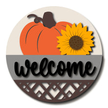  Welcome Pumpkin Sunflower DIY Door Hanger Kit - KCH LASER