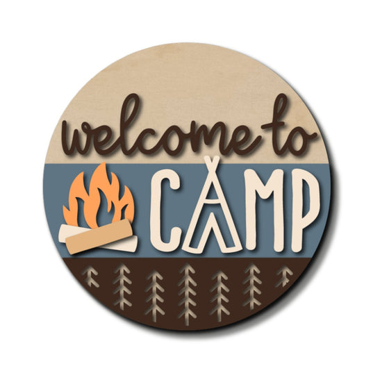 Welcome To Camp DIY Door Hanger Kit - KCH LASER